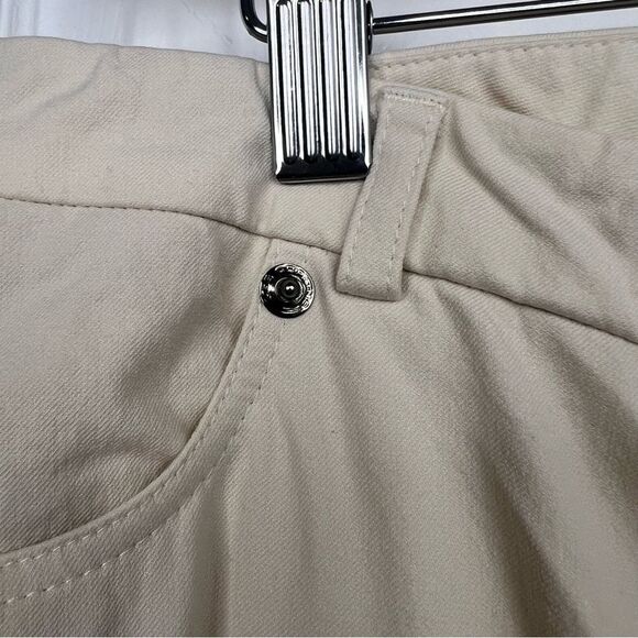 Sz 12 (44 EUR) Les Copains Off white & Floral Cuffed Pants $328 MSRP - Picture 10 of 15